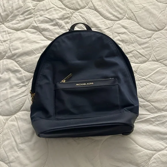 Michael Kors Morgan Backpack Blue NWT Michael Kors Adina Medium Backpack Dark Chambray Blue Mk  main image 4